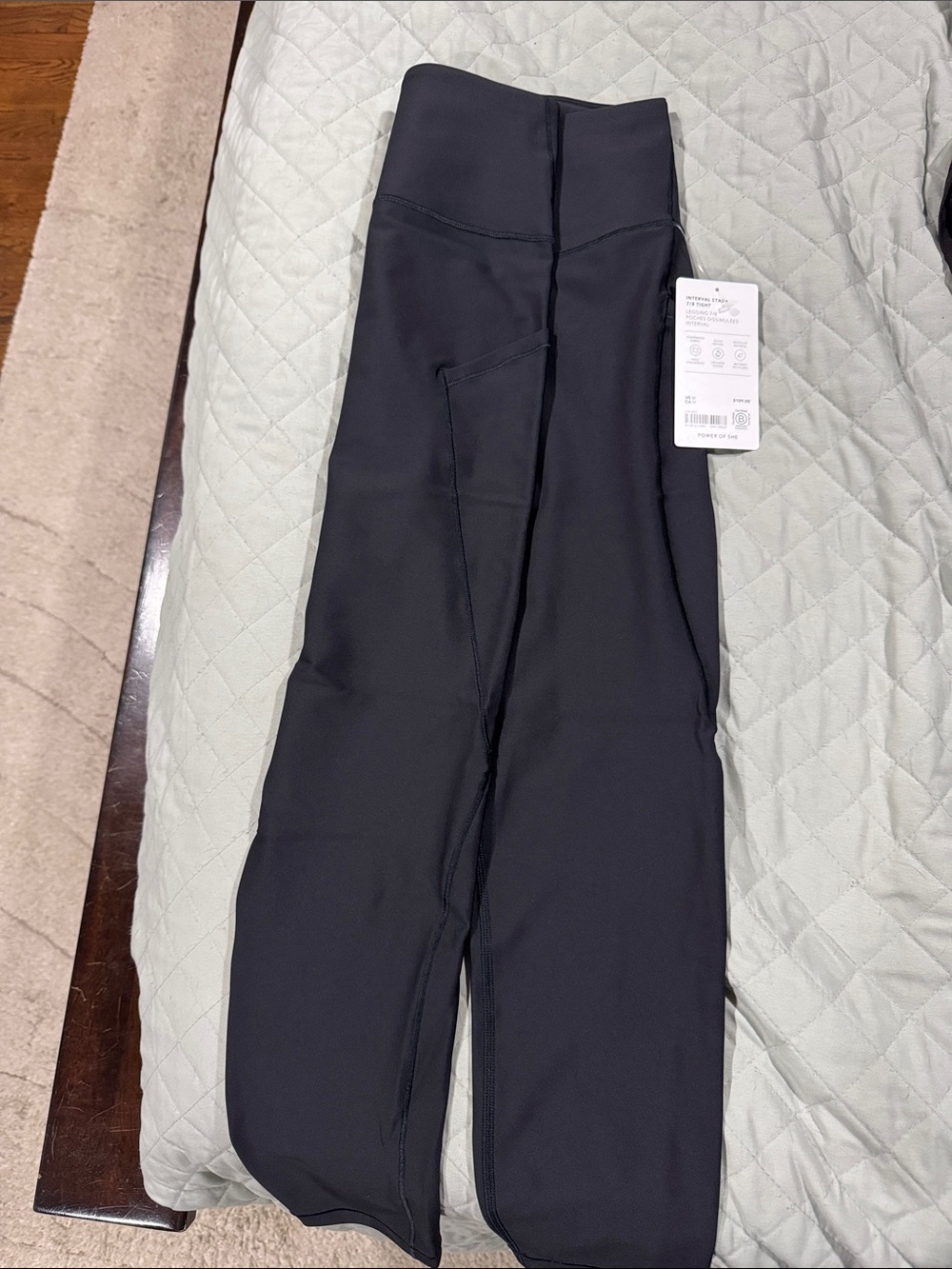 Athleta Black High-Waist Active Leggings with Side Pocket